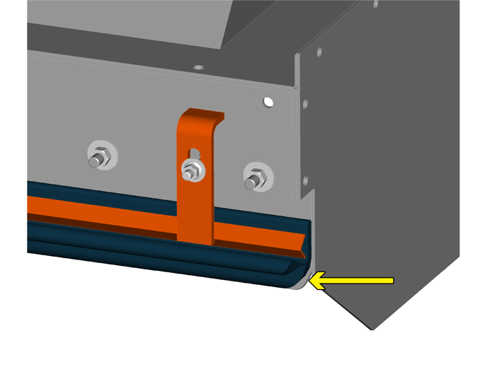 An illustration showing the end of the load zone where the sealing ends.