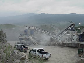 Airborne dust around belt conveyors.