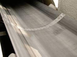Splice on a conveyor belt 