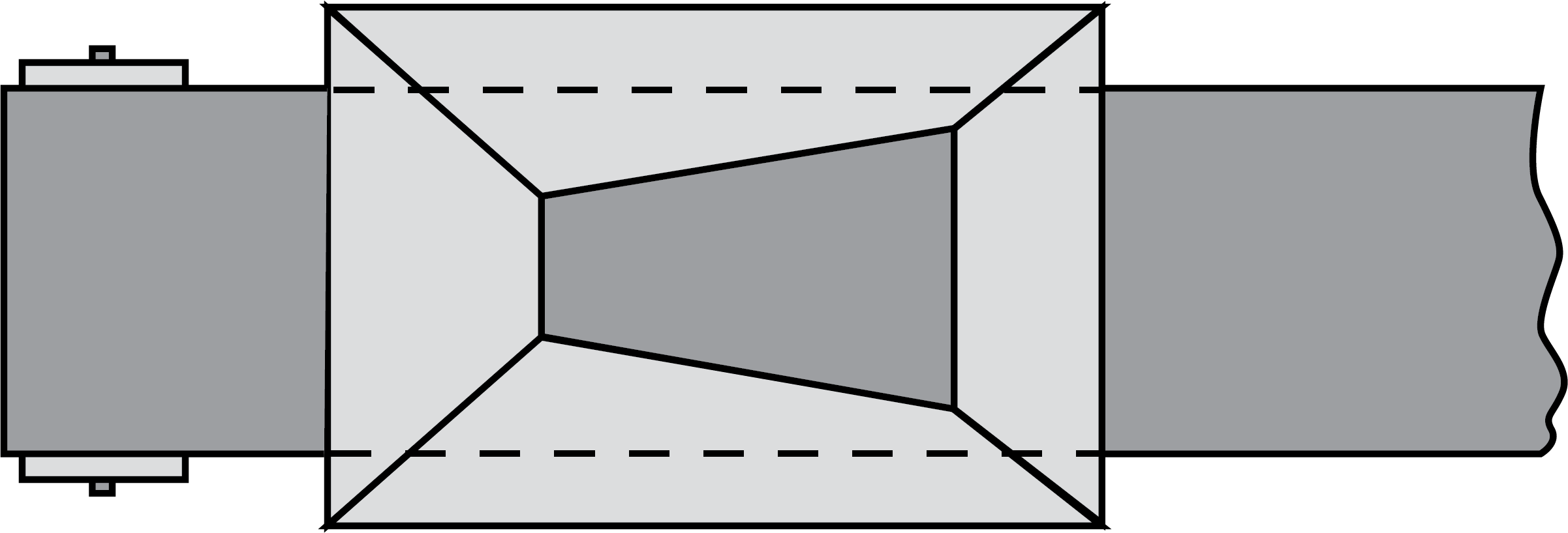 Illustration of belt conveyor skirtboard in the load zone.