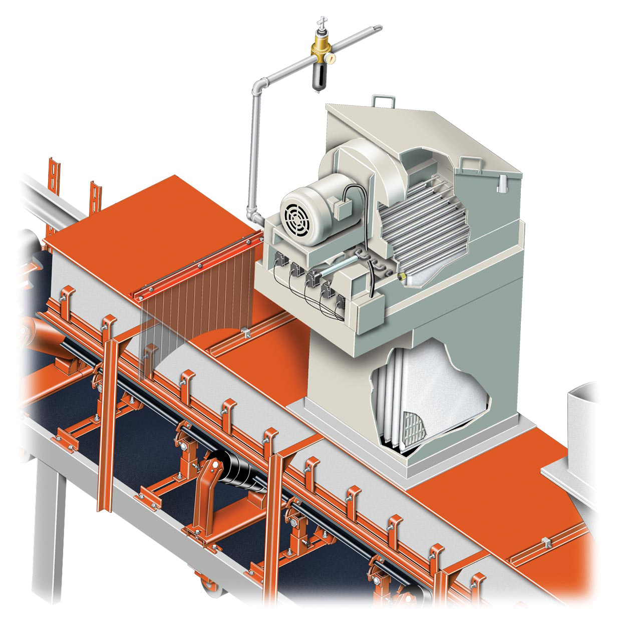 An illustration shows cutaway views of the insertable dust collector to better show how it works.