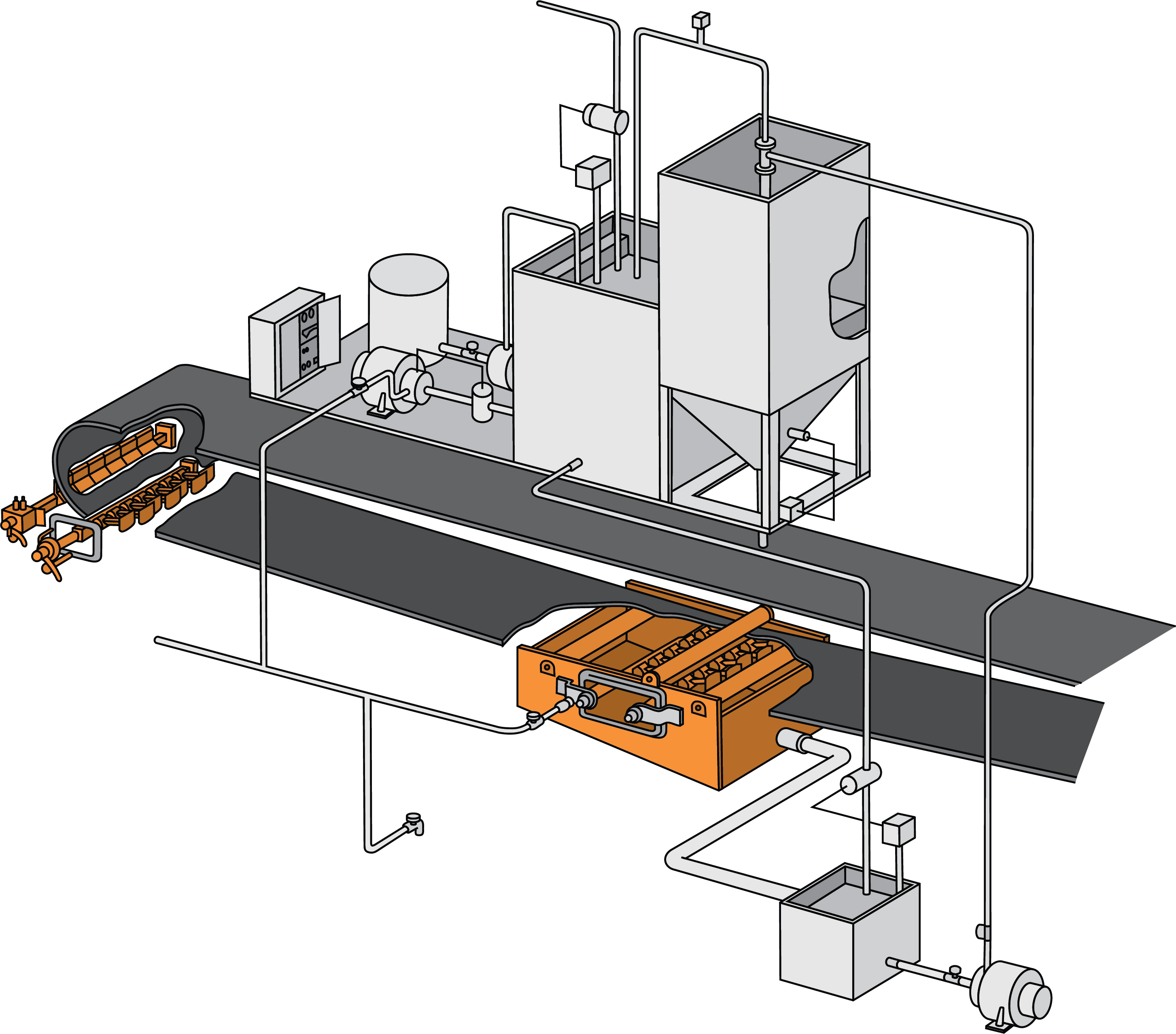 Conveyor Belt Wash System 